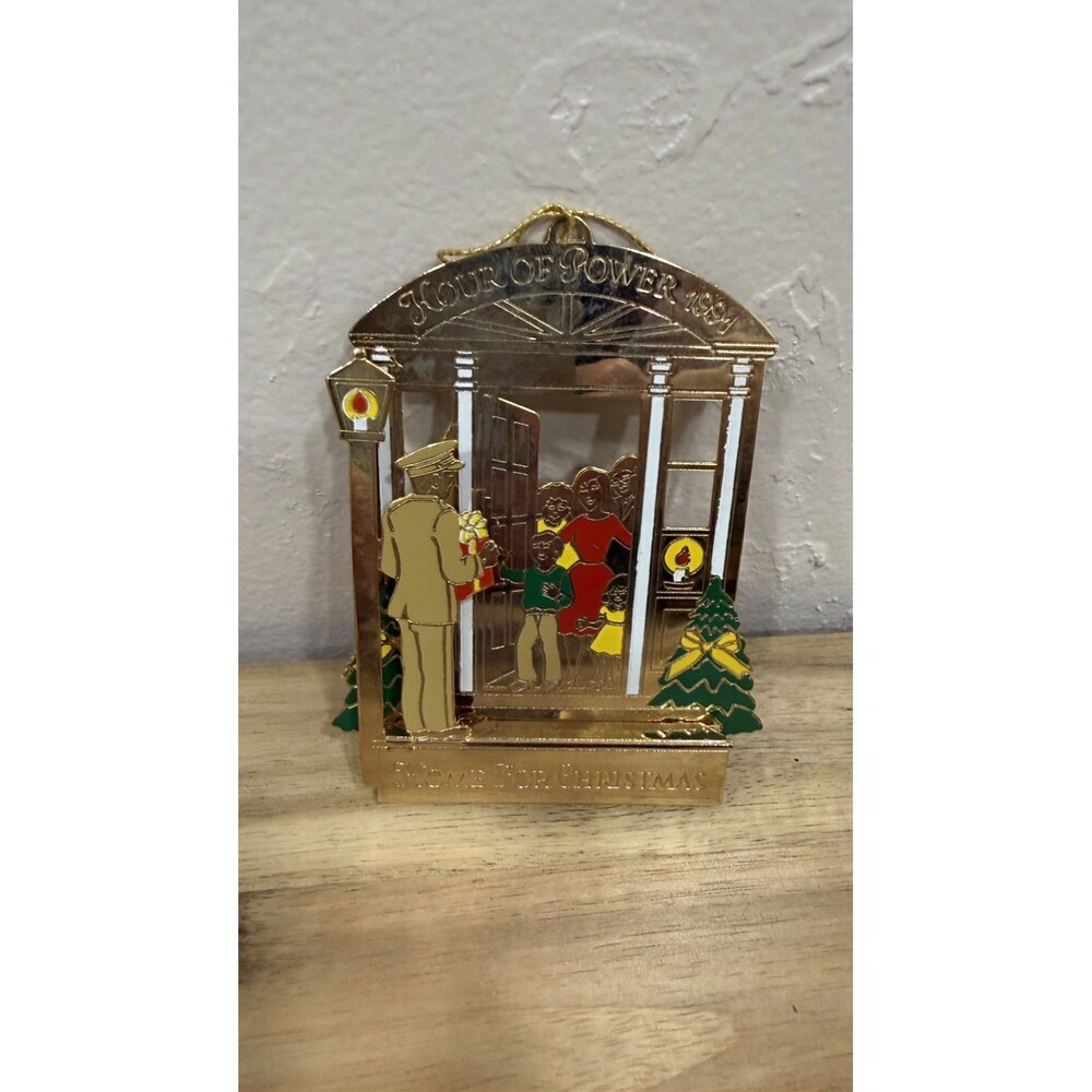 Hour of Power 1991 Military returns Home for Christmas brass ornament